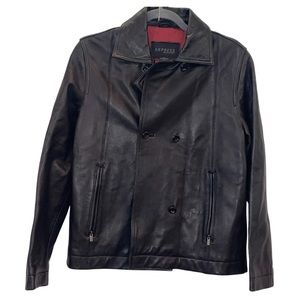 Vintage Black Leather Women’s Jacket by Express